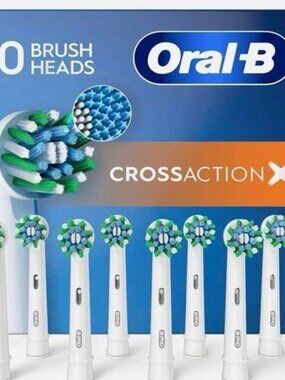 Oral-B Cross Action Electric Toothbrush Replacement Brush Heads, 10 ct